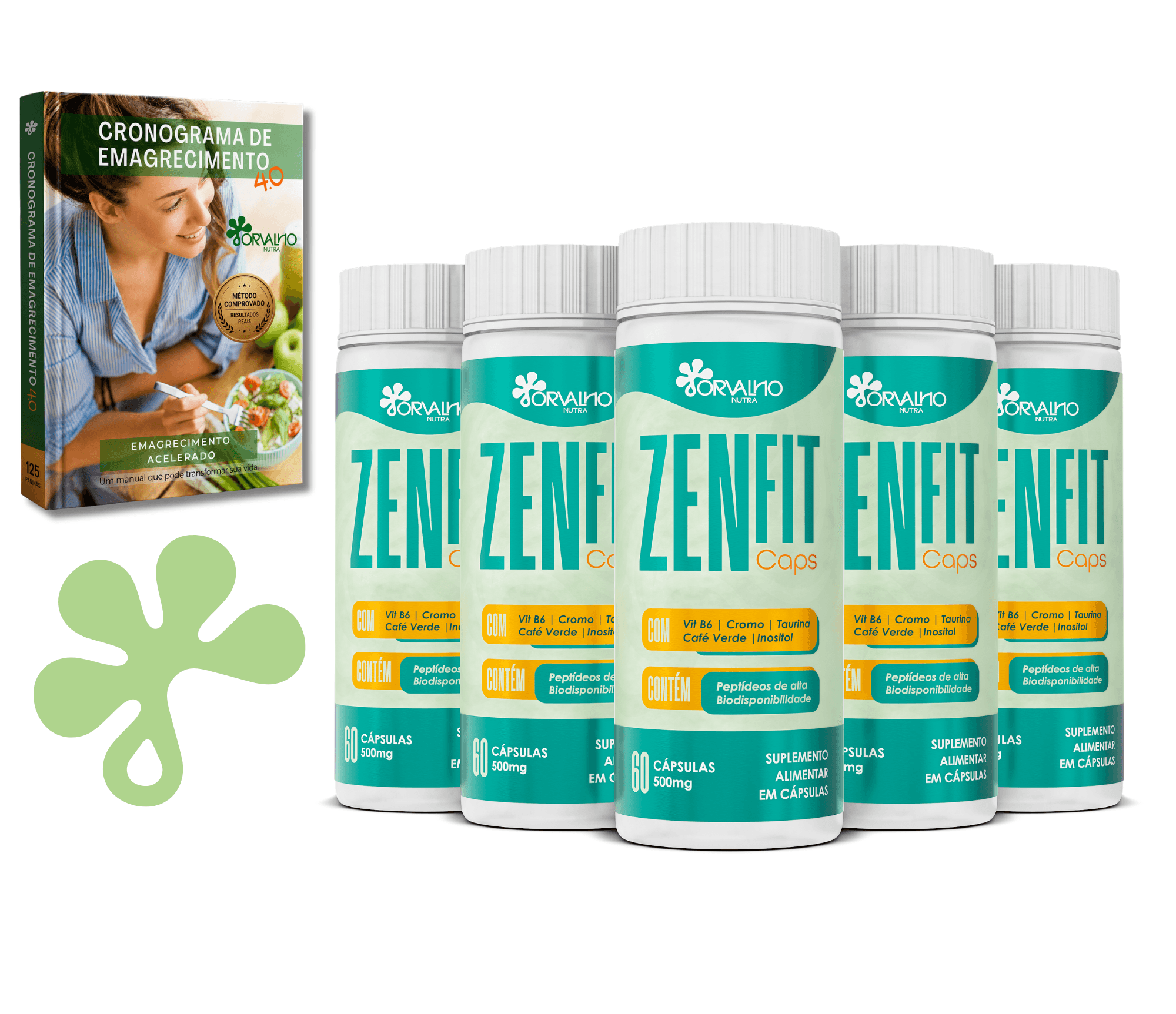 Kit com 5 frascos de ZenFIT Caps