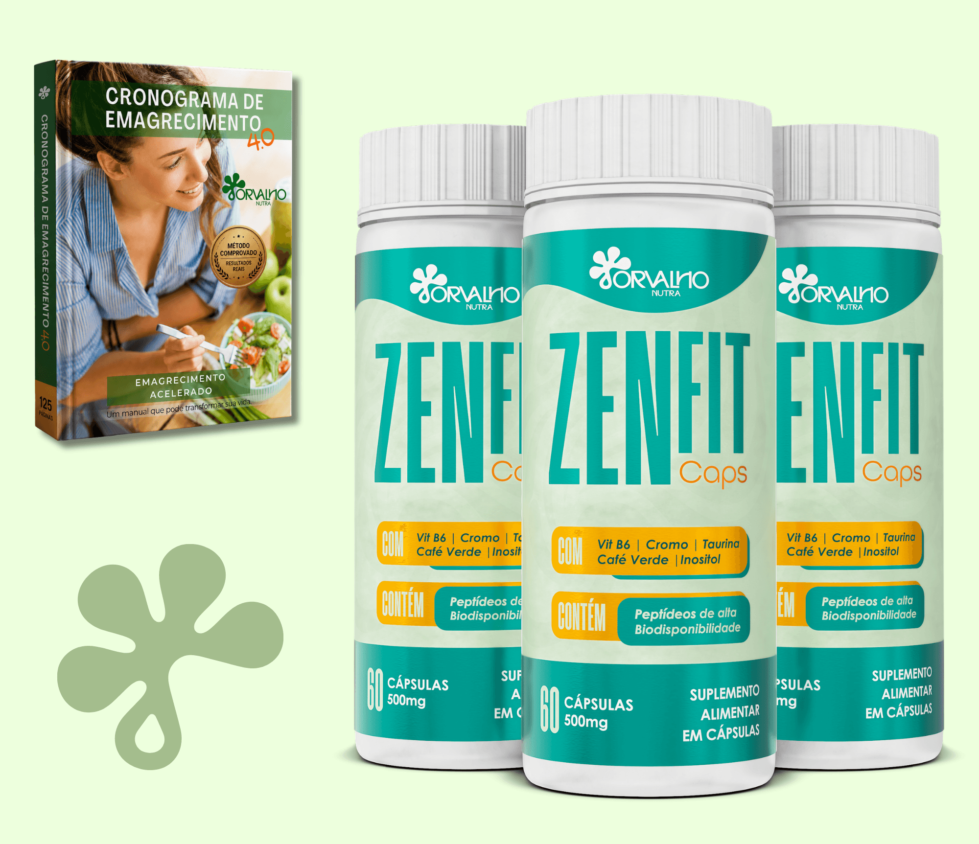 Kit com 3 frascos de ZenFIT Caps
